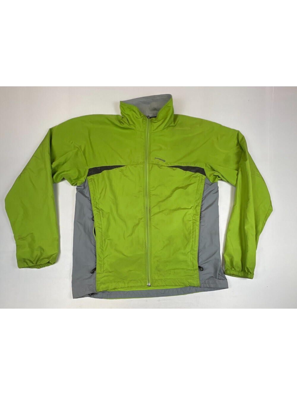 Patagonia Men M Full Zip Jacket Green Grey Windbreaker Outdoor Lightweight
